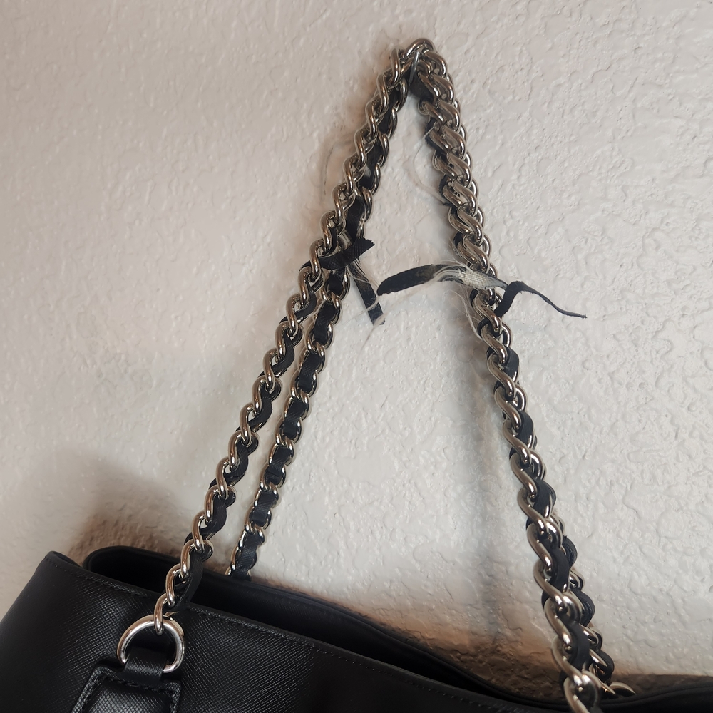 Coach Peyton Saffiano black handbag purse - Picture 5 of 16